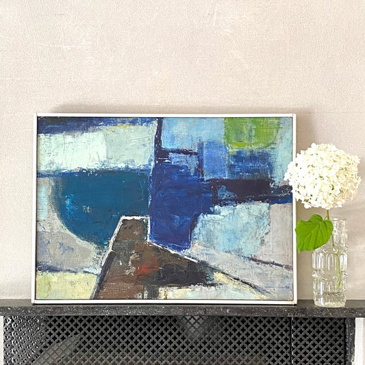 Mid Century Original Oil Painting From Sweden by I Walterström