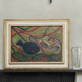 Load image into Gallery viewer, Vintage Art Room Mid Century Underwater Oil Painting from Sweden
