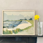 Mid Century Vintage Landscape Oil Painting By S Wernheden Sweden