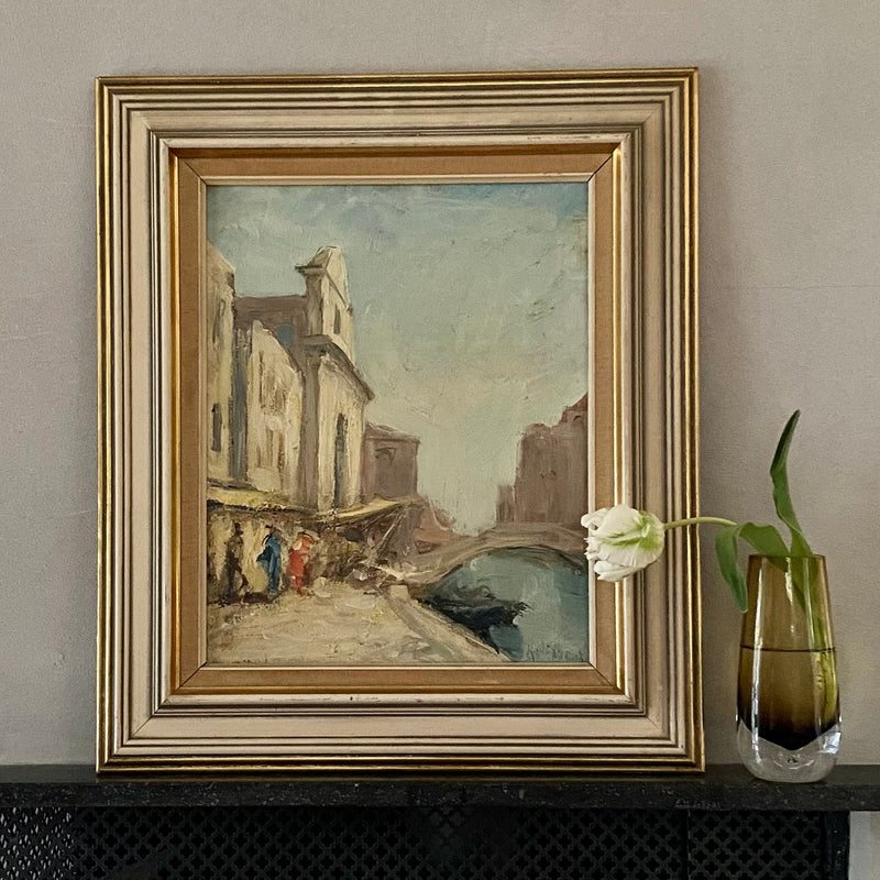 Vintage Framed Original Oil Painting by Knut Norman