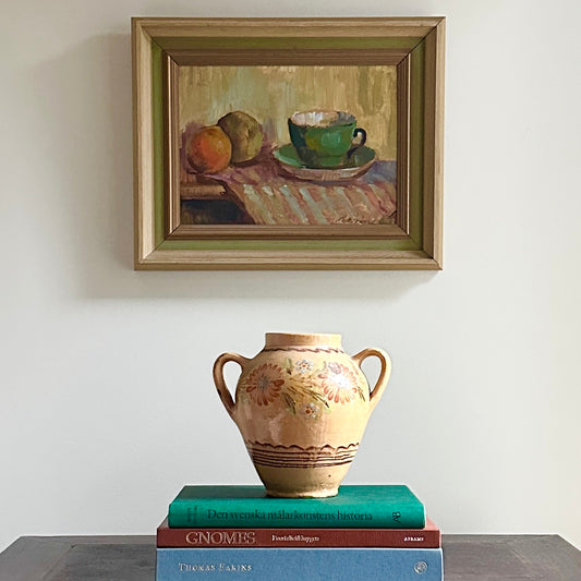 Original Vintage Still Life Oil Painting from Sweden