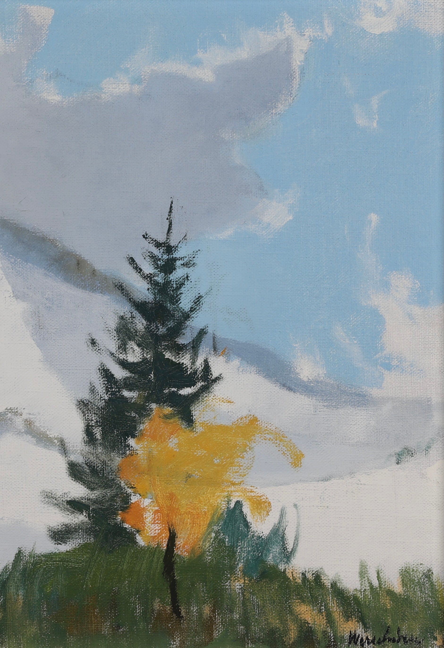 Mid Century Vintage Oil Painting By S Wernheden Sweden