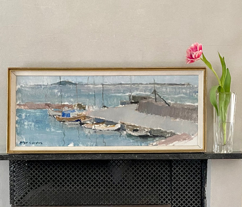 Mid Century Original Seascape Oil Painting From Sweden By Helge Cardell