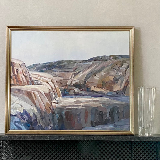 Mid Century Original Oil Painting By R Eringstam Sweden