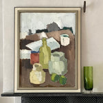 Mid Century Original Still Life Oil Painting by W Nilsson From Sweden