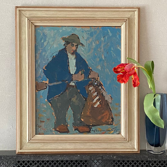 Vintage Original Oil Painting From Sweden 1952