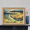 Vintage Art Room Mid Century Seascape Oil Painting From Sweden