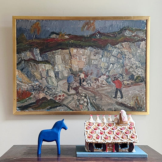 Mid Century Vintage Landscape From Sweden by I Linder