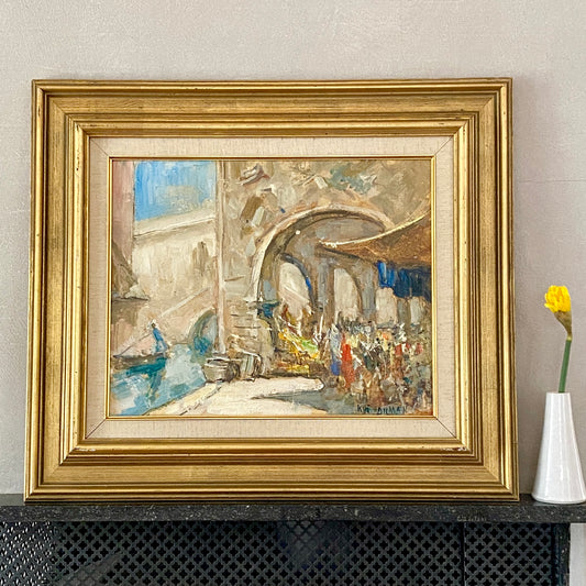 Vintage Framed Original Oil Painting by K Norman