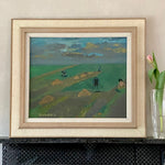 Vintage Art Room Mid Century Landscape Oil Painting By S Bengtsson From Sweden