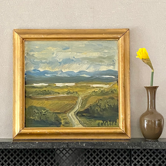 Mid Century Oil Painting from Sweden By T Carlsson