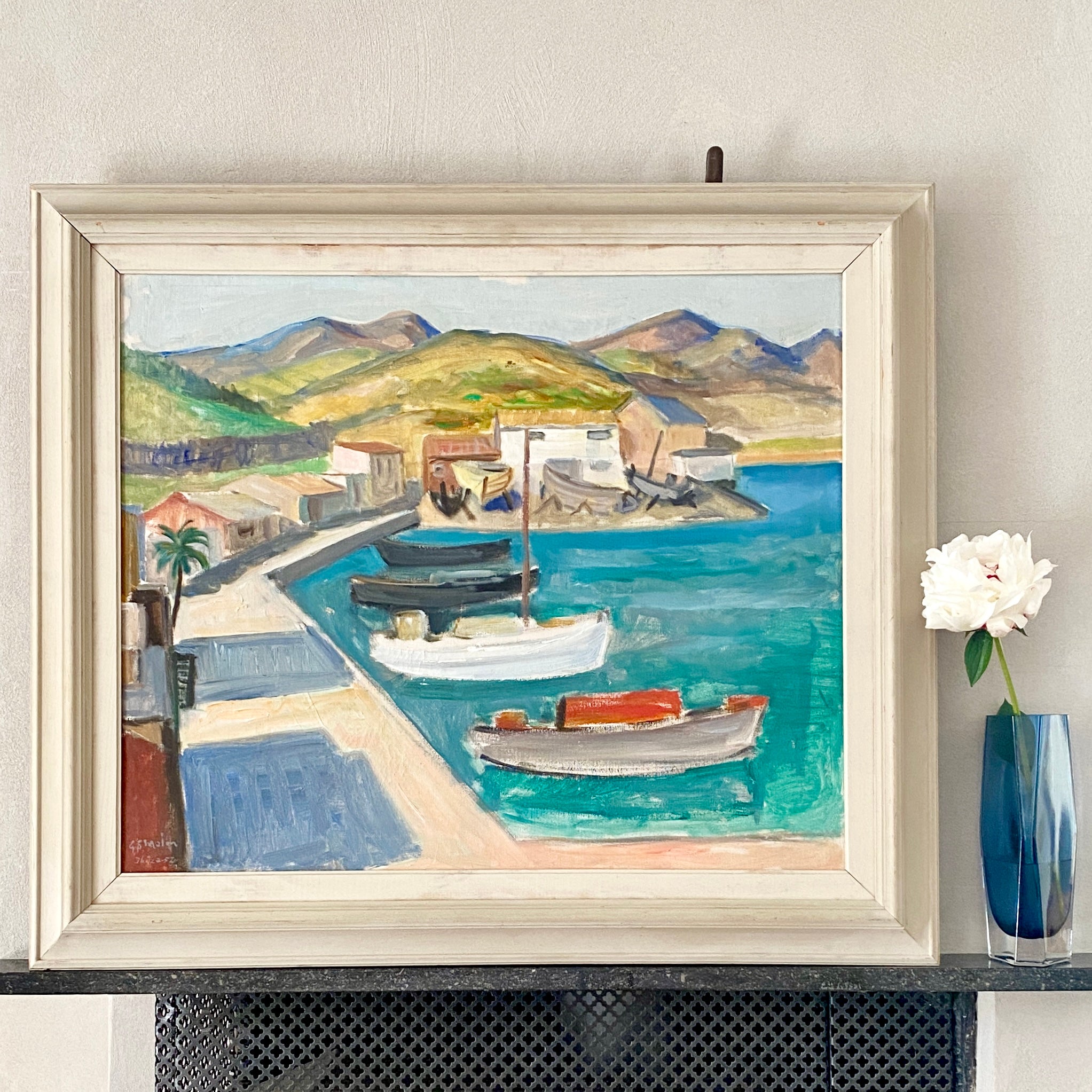 Oil Painting Vintage Mid Century From Sweden By GS Malm