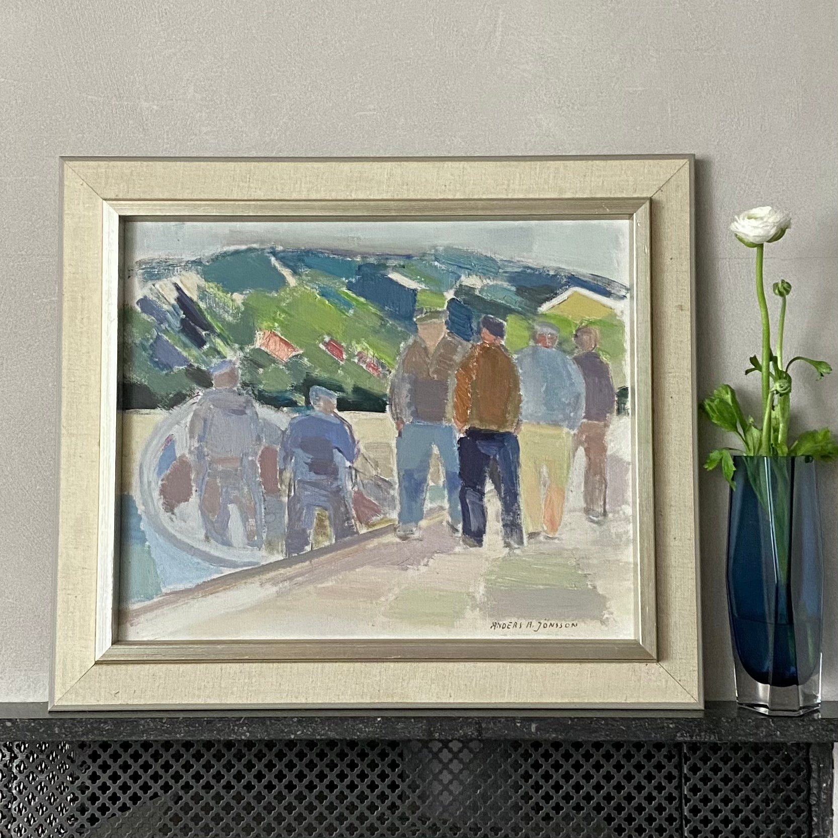 Vintage Original Oil Painting By Listed Artist Anders A Jönsson Sweden