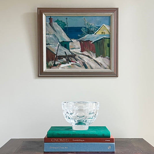 Vintage Original Coastal Oil Painting From Sweden