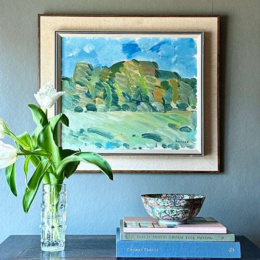 Vintage Original Landscape Oil Painting By S Markhed Sweden