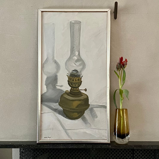 Mid Century Original Vintage Oil Painting By Allan Erwö Sweden