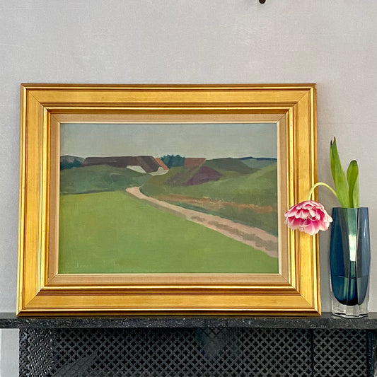 Vintage Original Landscape Oil Painting From Sweden 1964