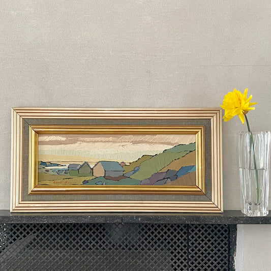 Vintage Original  Landscape Oil Painting From Sweden