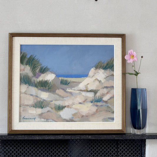 Vintage Art Room Mid Century Oil Painting From Sweden