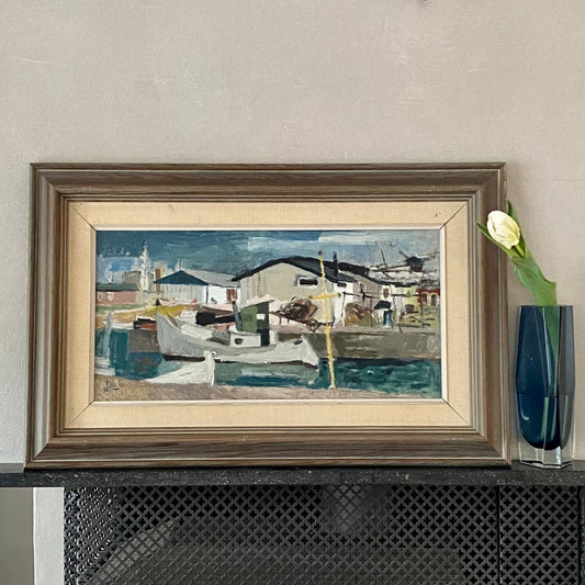 Original Oil Painting Vintage Mid Century By John Bören Sweden