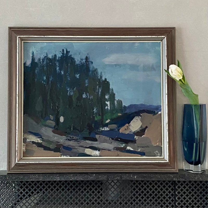 Mid Century Original Oil Painting From Sweden by Walterström