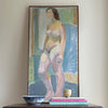 Swedish Vintage Figure Oil Painting From Sweden By S Larsson 1955
