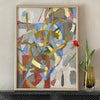 Mid Century Abstract Oil Painting By Ture Fabiansson Sweden