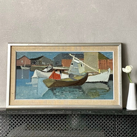 Original Oil Painting Vintage Mid Century By John Bören Sweden