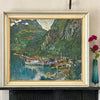 Mid Century Original Oil Painting From Sweden by R Lindquist
