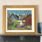 Mid Century Vintage Oil Painting By Listed Artist F Lundqvist