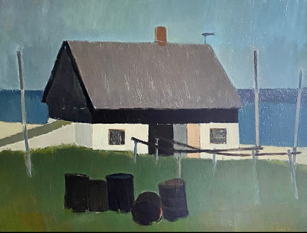 Mid Century Oil Painting from Sweden By Börje A 1956