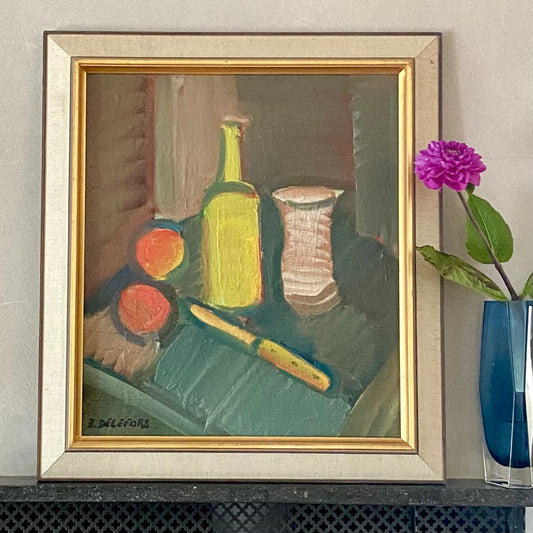 Vintage Original Mid Century Still Life By B Delefors Sweden