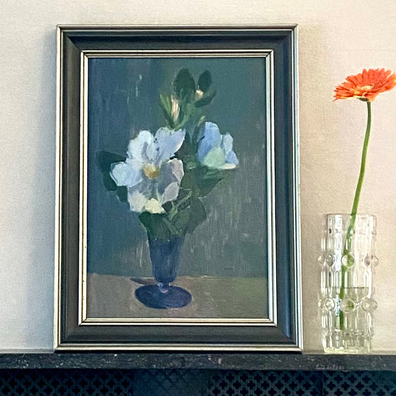 Mid Century Still Life Oil Painting By IB Tollberg Sweden