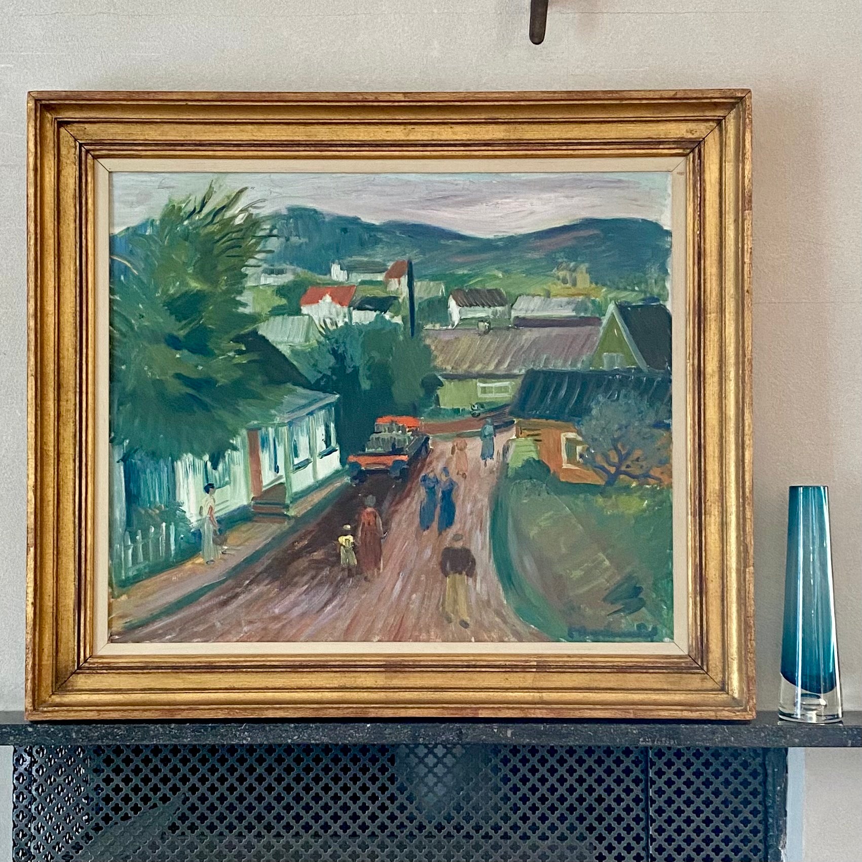 Original Oil Painting Vintage Mid Century By P Reutersvärd Sweden