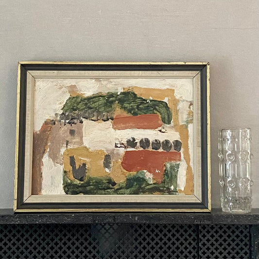 Mid Century Vintage Oil Painting By A Ridström Sweden