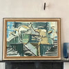 Mid Century Abstract Oil Painting From Sweden by W Källström