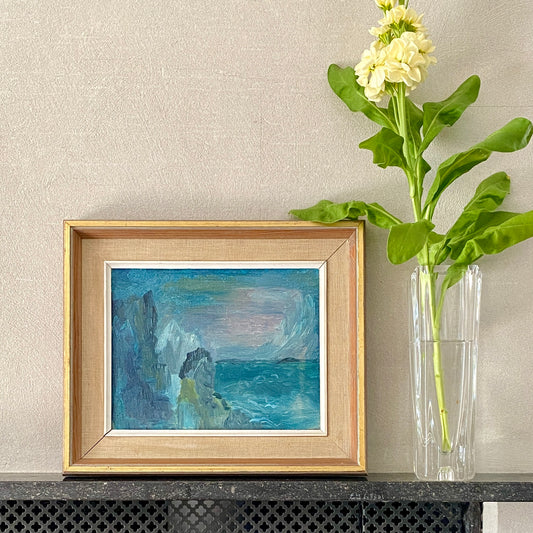Mid Century Original Oil Painting from Sweden By H Hill