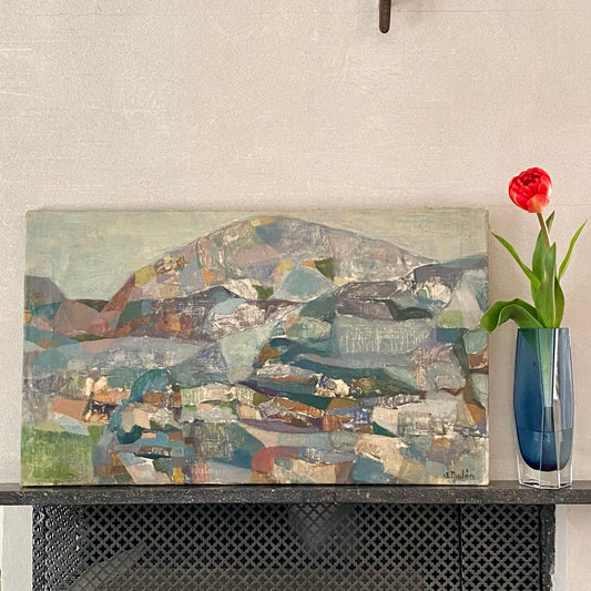 Mid Century Original Landscape Oil Painting From Sweden