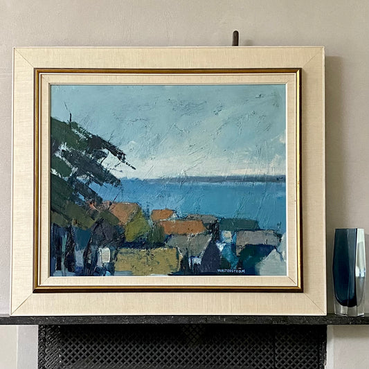 Mid Century Original Oil Painting From Sweden by Walterström