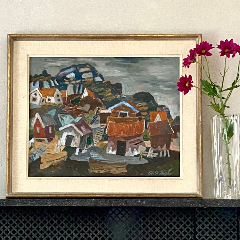 Original Vintage Mid Century Oil Painting by G Nyren from Sweden