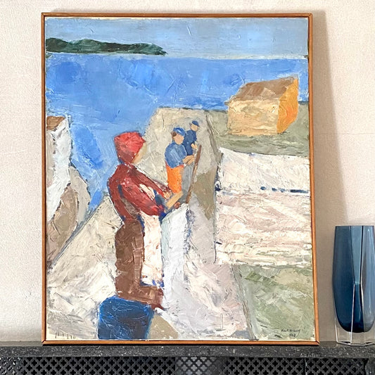 Vintage Original Oil Painting By K Nilsson 1968 Sweden