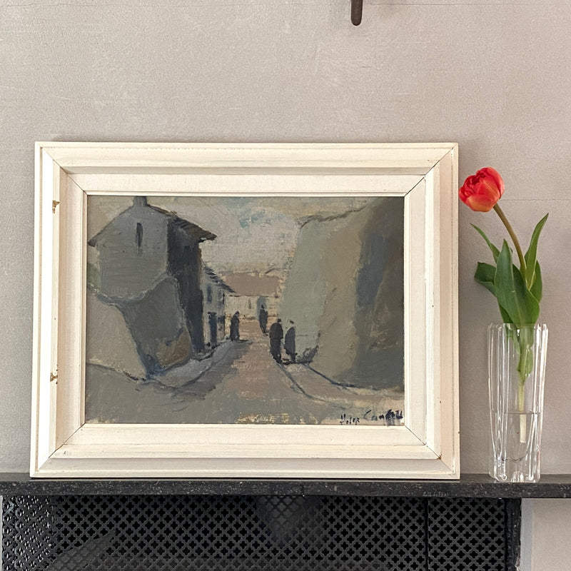 Mid Century Original Oil Painting From Sweden By H Cardell