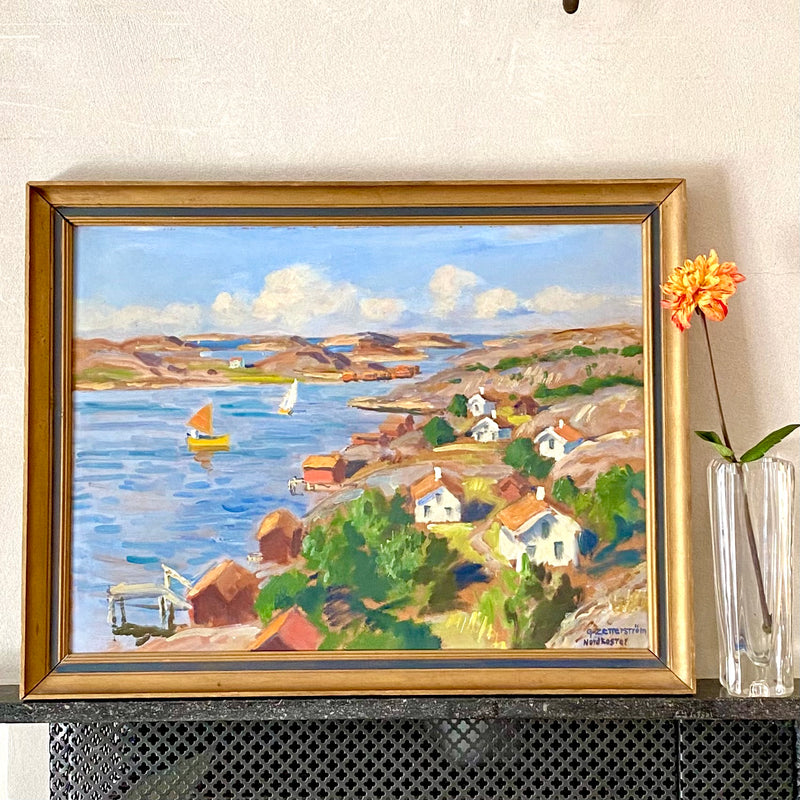 Original Oil Painting Mid Century From Sweden By G Zetterström