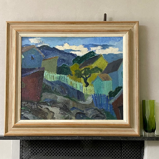 Vintage Art Room Original Landscape Oil Painting by G Turèn Sweden