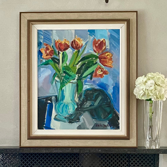 Framed Mid Century Oil Painting by Listed Artist Eric Julius Sweden