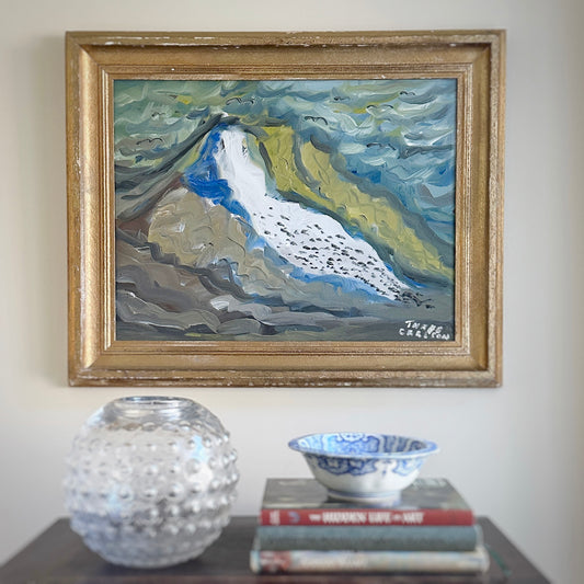 Mid Century Original Oil Painting from Sweden By T Carlson