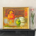 Striking Mid Century Still Life Oil Painting A Eres Sweden