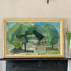 Vintage Art Room Mid Century Landscape Oil Painting By Harry Wichmann From Sweden