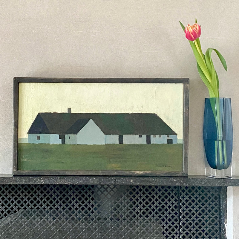 Mid Century Farmhouse Oil Painting From Sweden