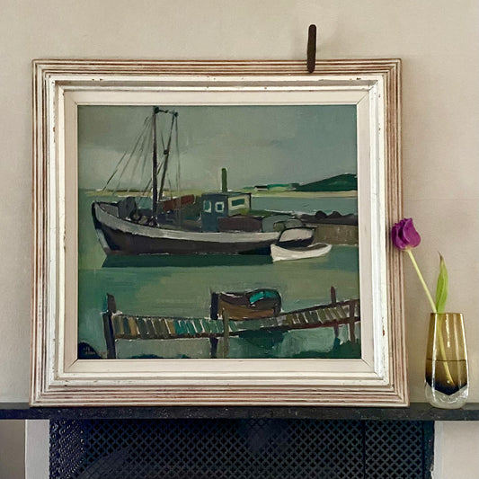Mid Century Seascape Oil Painting By Allan Erwö Sweden